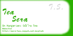 tea sera business card